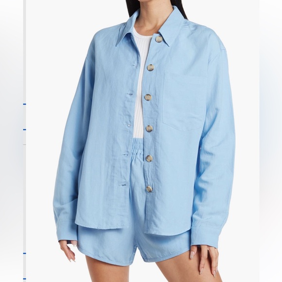 BLANKNYC linen shirt and shorts - Picture 1 of 5